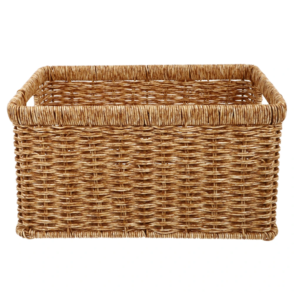 1pc Household Imitation Rattan Weaving Receiving Basket Receiving Basket