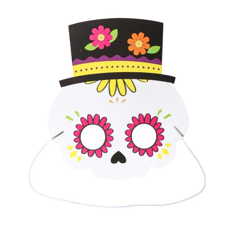 2pcs Halloween Paper Eye Masks Cartoon Decorative Masks Costume Mask Party Supplies