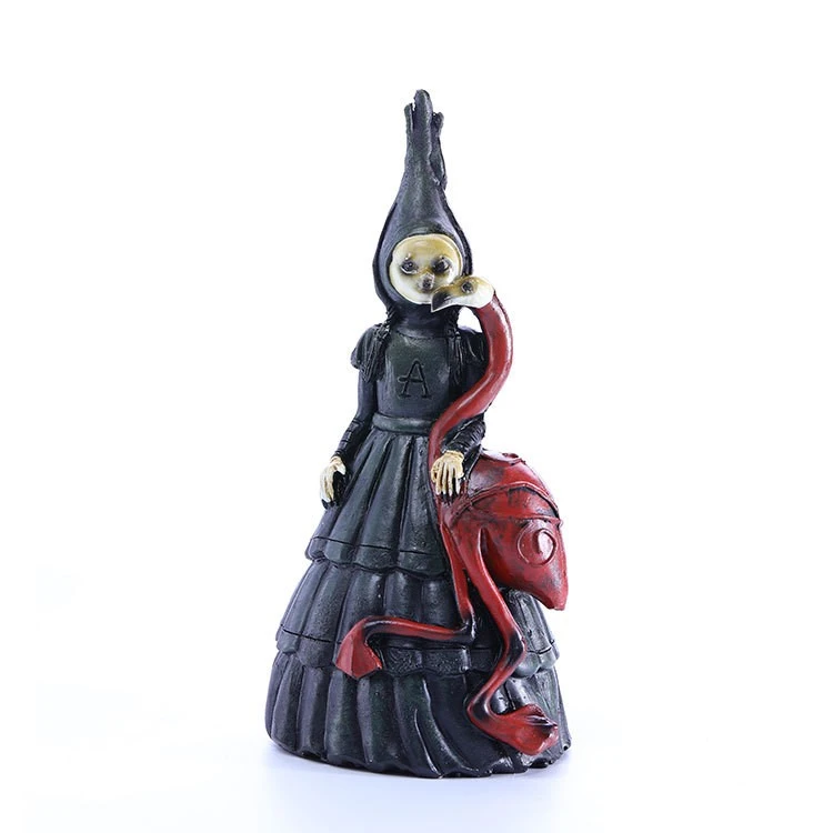 Halloween Witch Garden Ornament Witch Character Decoration Resin Statue Halloween Decor