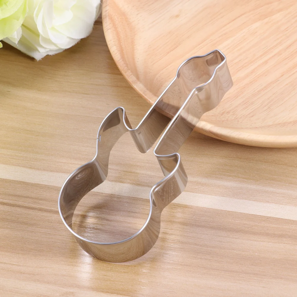 Stainless Steel Cookie Cutter Mold Big Guitar Shape DIY Chocolate Moulds Baking Mould for Cake Fondant Chocolate (Big Guitar)