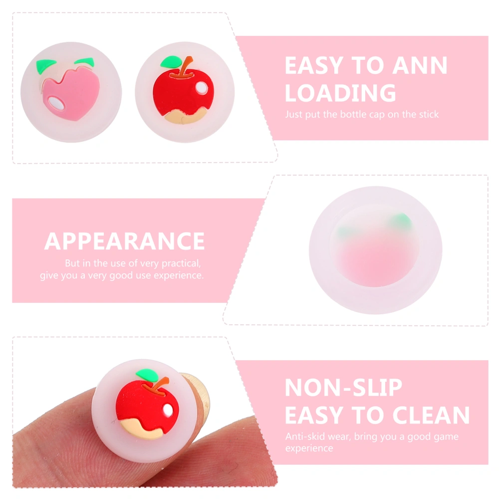 4Pcs Silicone Joystick Protective Caps Fruit Design Joystick Grip Button Caps