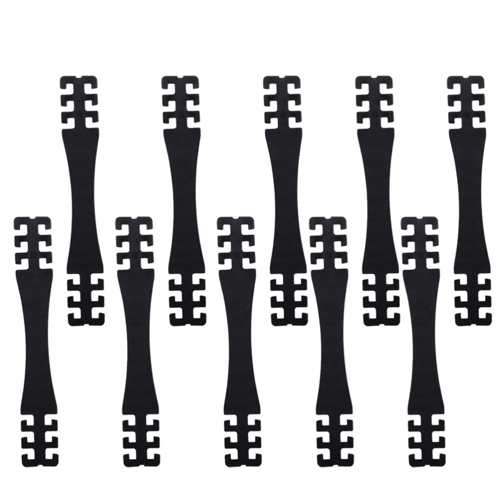 10pcs Mask Band Length Adjusting Buckle Mask Ropes Extension Buckle Convenient Mask Supplies for Men Women (Black)