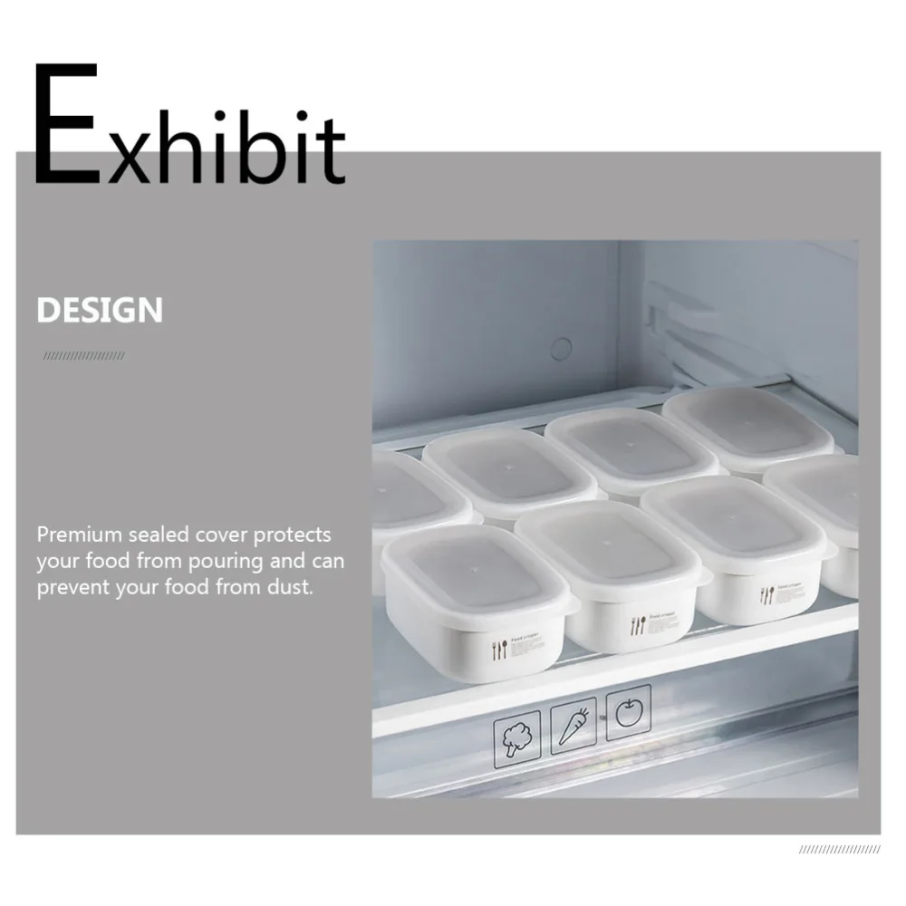 4Pcs Rice Storage Boxes Small Bento Boxes Plastic Boxes Food Storage Containers