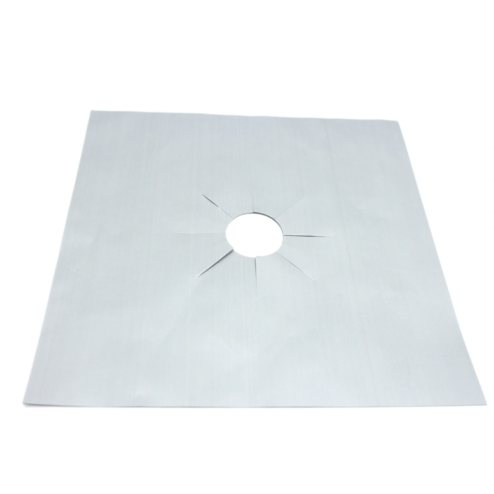 1pcs Universal Heavy Duty Oven Liner Gas Hob Protector Sheets (Silver)