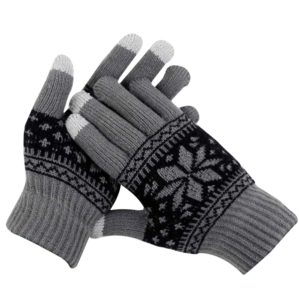 Women Knit Gloves Mittens Touchscreen Glove Winter Hand Warmer for Women (Random Color)