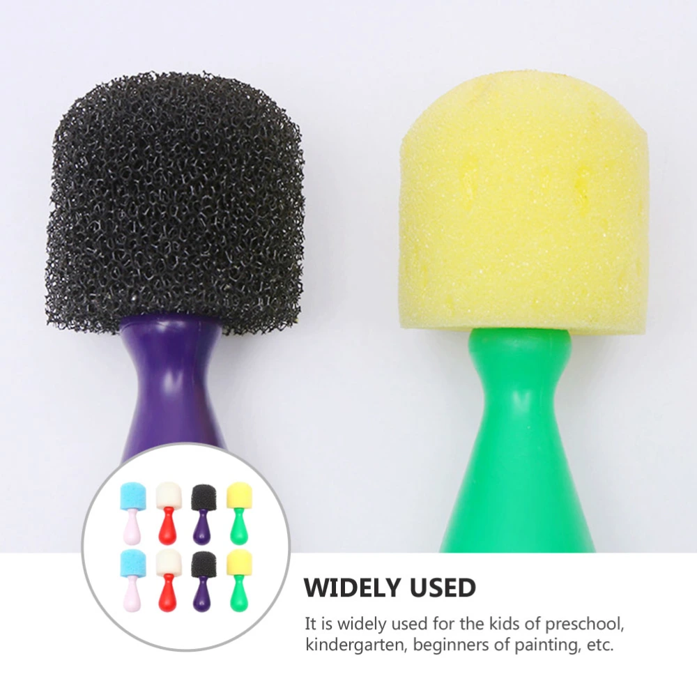 8pcs Spherical Paint Sponge Brushes Mini DIY Painting Sponge Seals Random Color