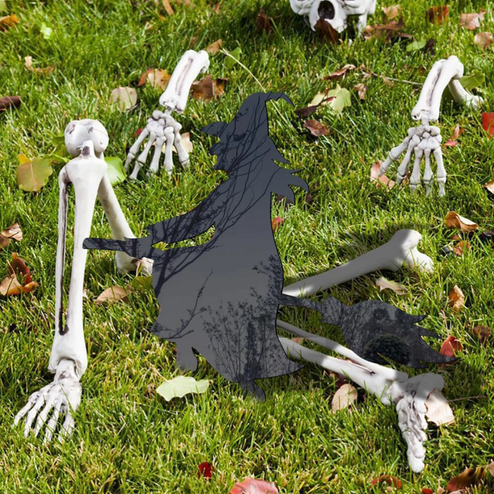 Witch Ornament Halloween Acrylic Ground Inserted Lawn Witch Decoration