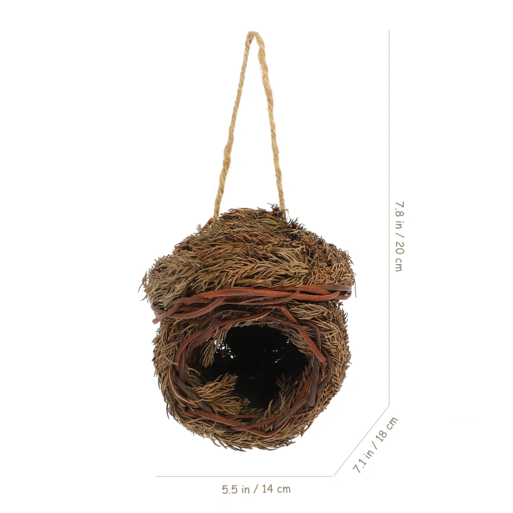 Handmade Bird Nest Hanging Birdhouse for Outdoor Handwoven Bird Nest