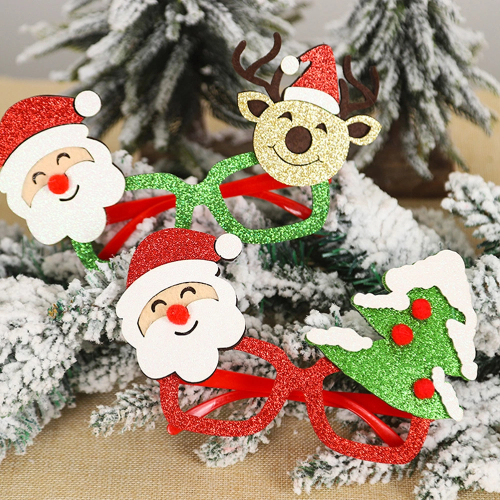 5pcs Attractive Eyeglass Frames Christmas Theme Glasses Party Glasses Decoration