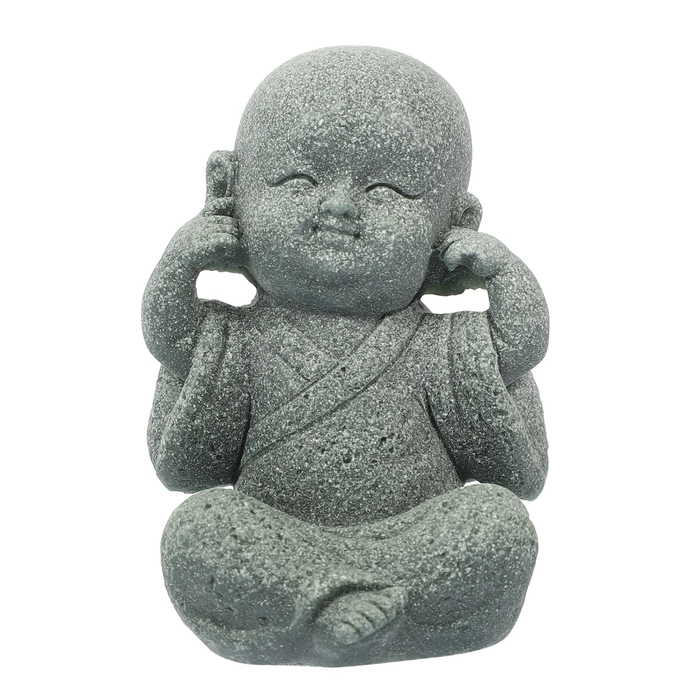 Decorative Monk Statue Wear-resistant Monk Figure Exquisite Monk Figurine Aquarium Accessory