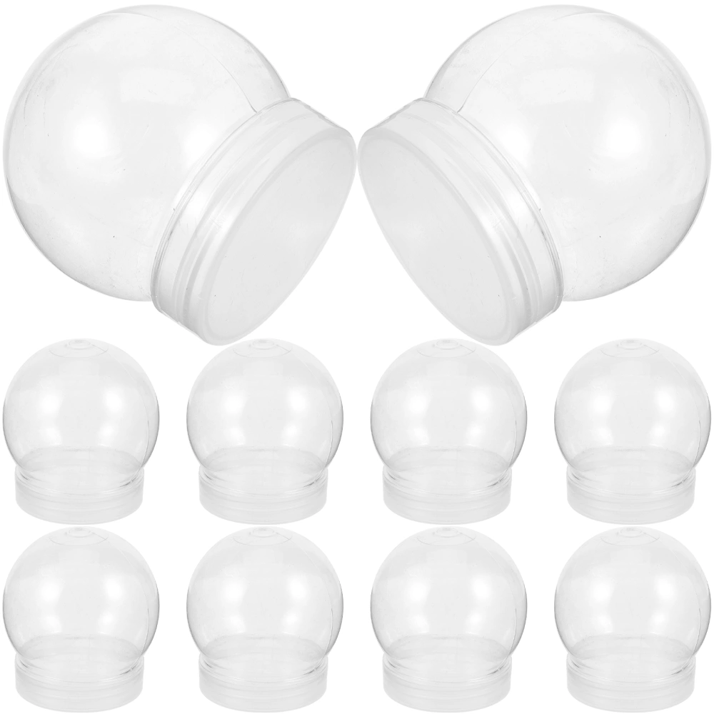 20pcs Clear Water Globes with Screw Off Caps Empty Snow Globe Making Props