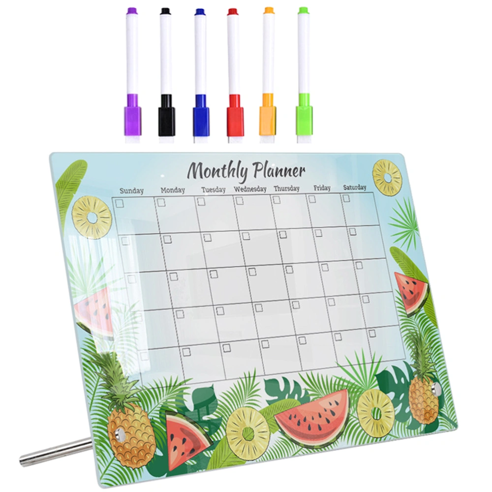 1 Set Fruit Theme Memo Board Transparent Acrylic Board Message Note Board For Home School