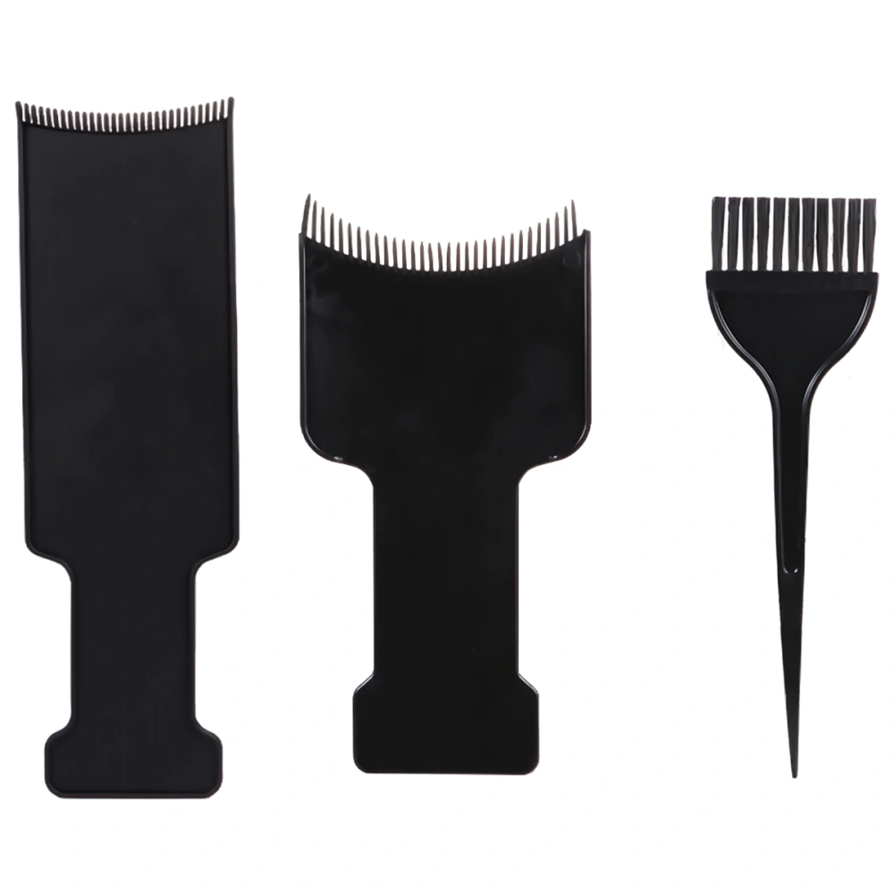 1 Set/3Pcs Highlighting Board and Brush Kit Hair Coloring Comb Hairbrush Dyeing DIY Hairdressing Tint Hair Brush Hair Dying Board