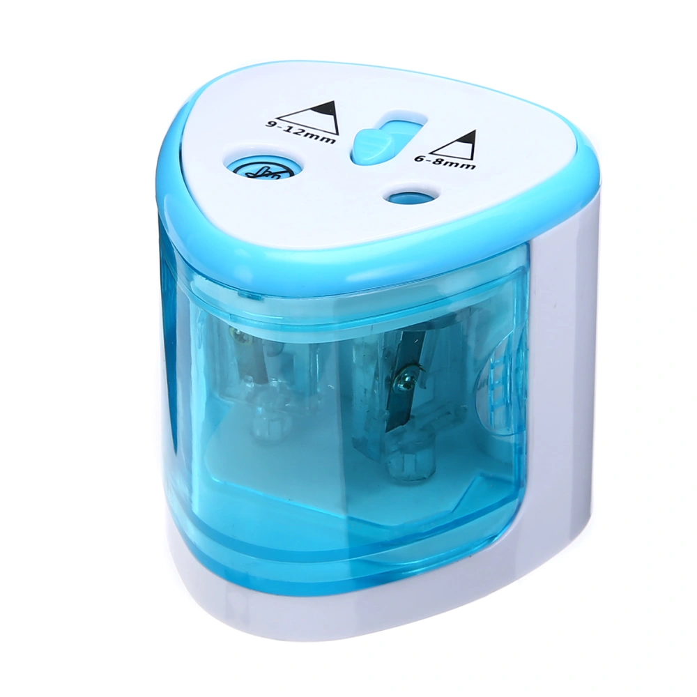 Electric Pencil Sharpener Dual Hole Automatic Pencil Sharpener for Students(Random Color)