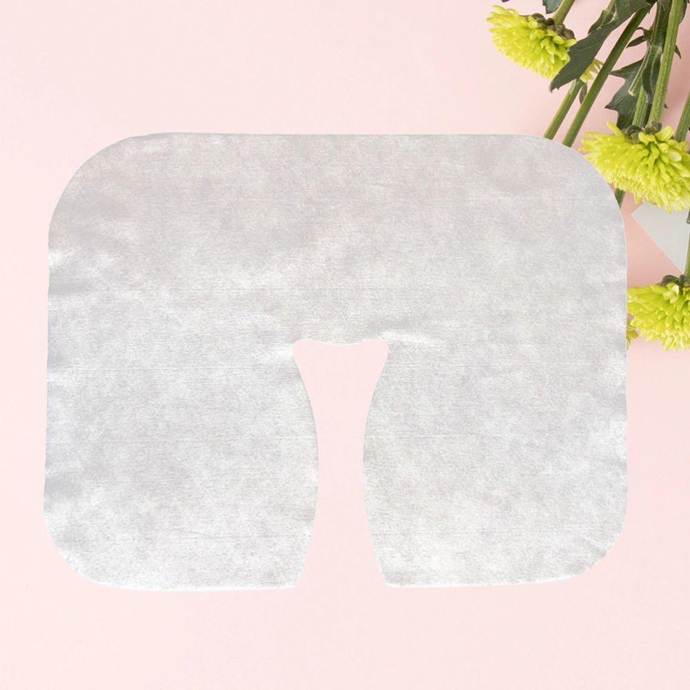 200PCS Disposable Head Cushion Face Towel Pad Disposable Massage Face Cradle Cover Non-Sticking Face Rest Covers