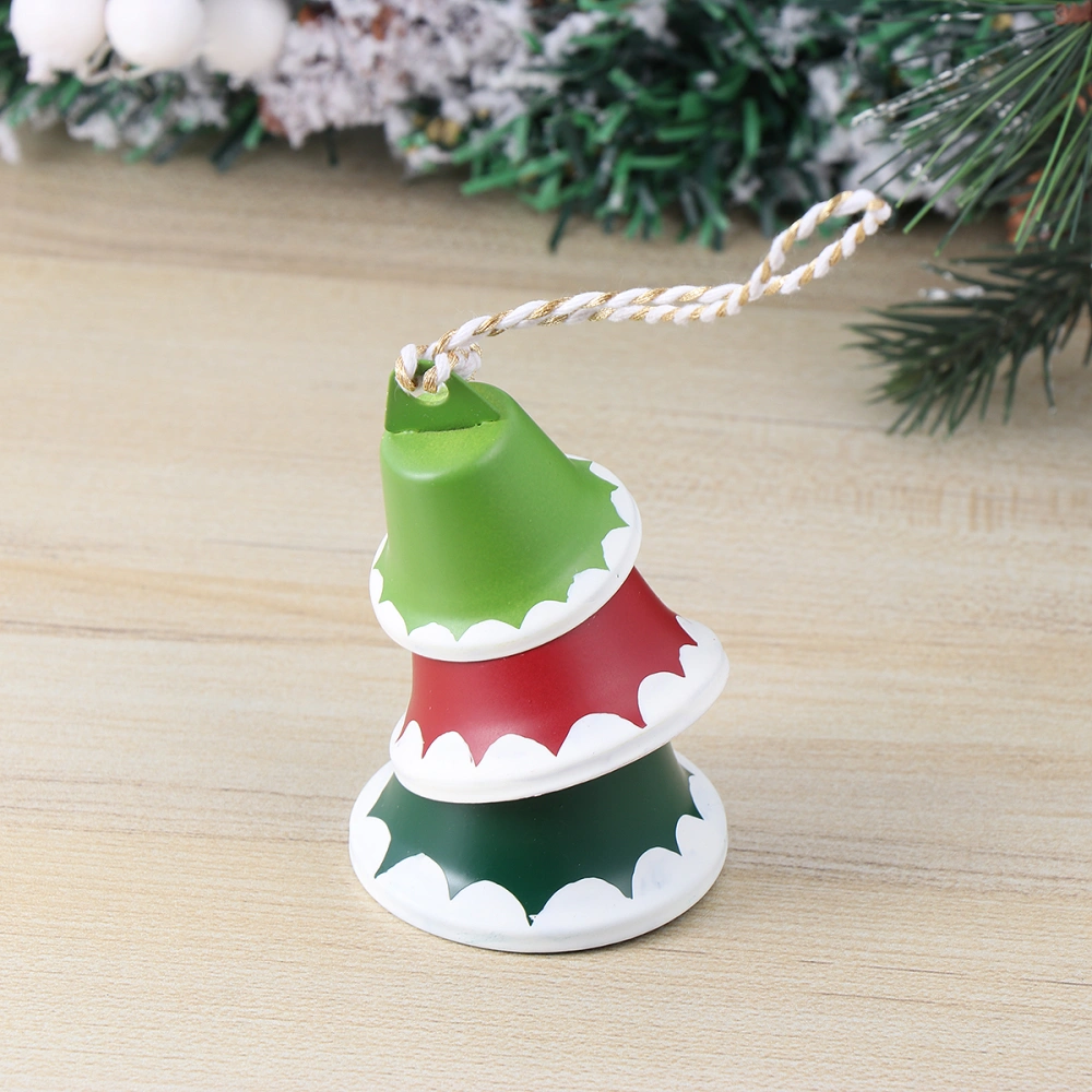 1PC Wrought Iron Christmas Tree Decoration Hanging Pendant Christmas Pendant Decoration (Free Clock String)