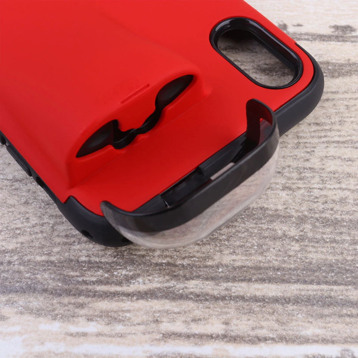 2 in 1 Phone Case and Earphone Protective Cover TPU Protective Shell Compatible for iPhone XR and (Red)
