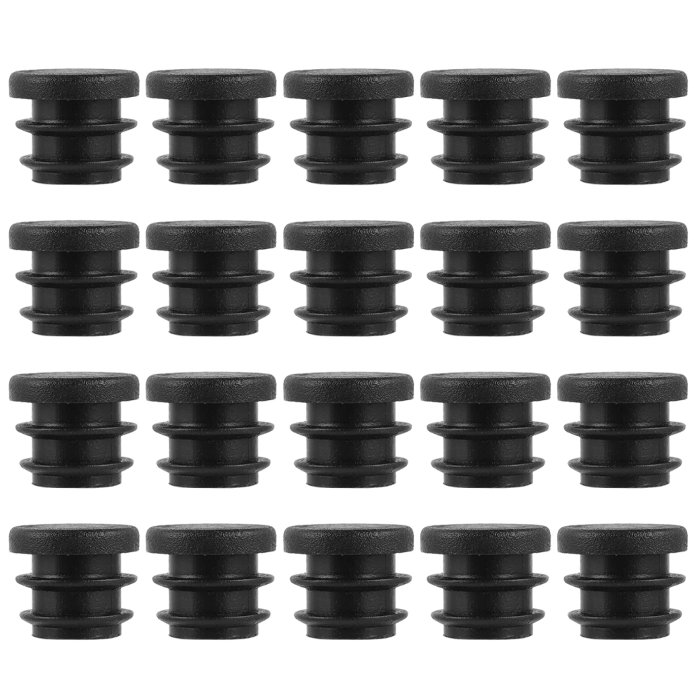 100pcs 25mm Round Plastic Cover Furniture Leg Plug Blanking End Caps Tube Bung