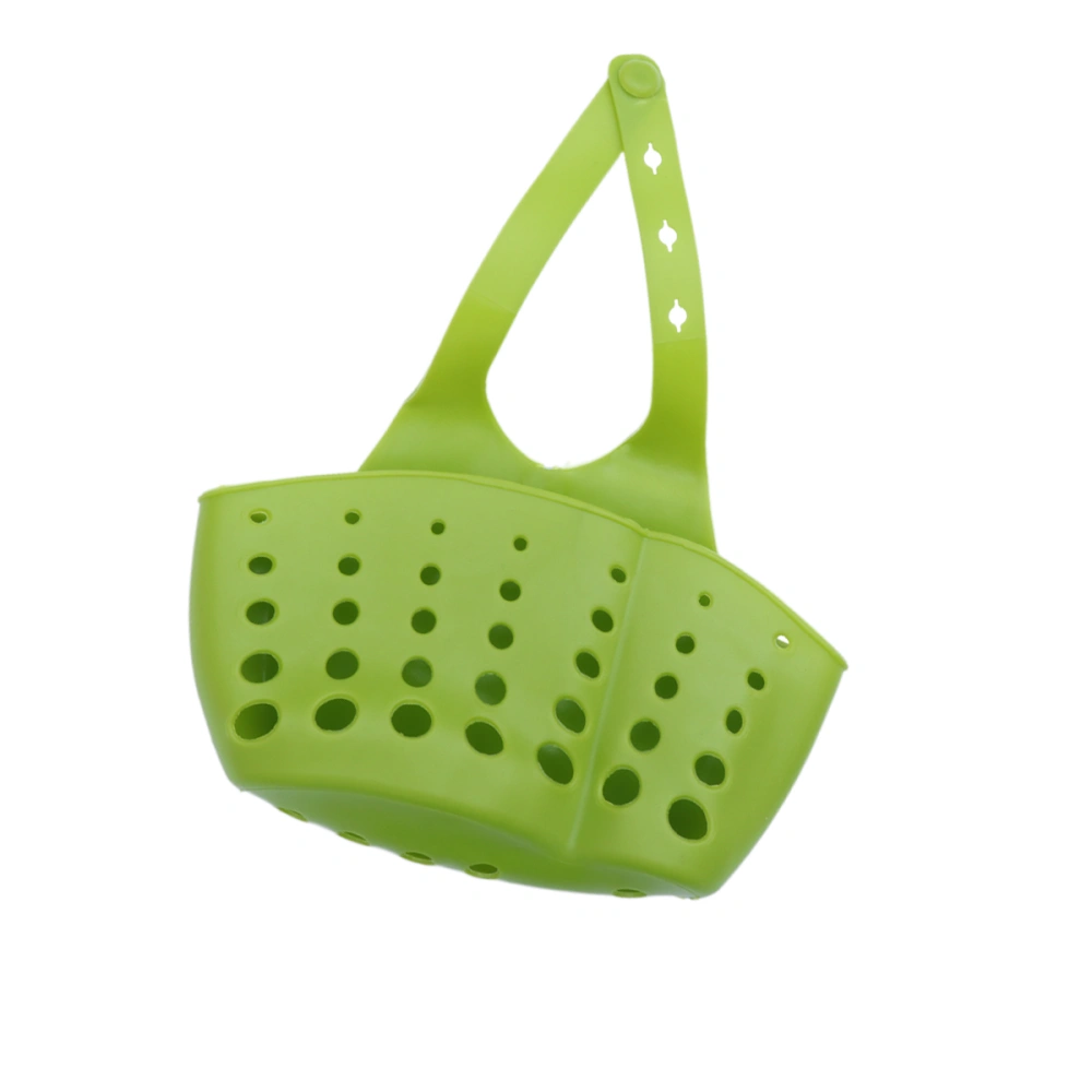 Sink Hanging Storage Drain Bag Basket Bath Storage Gadget Tools Sink Holder Sponge Storage Rack Basket (Green)