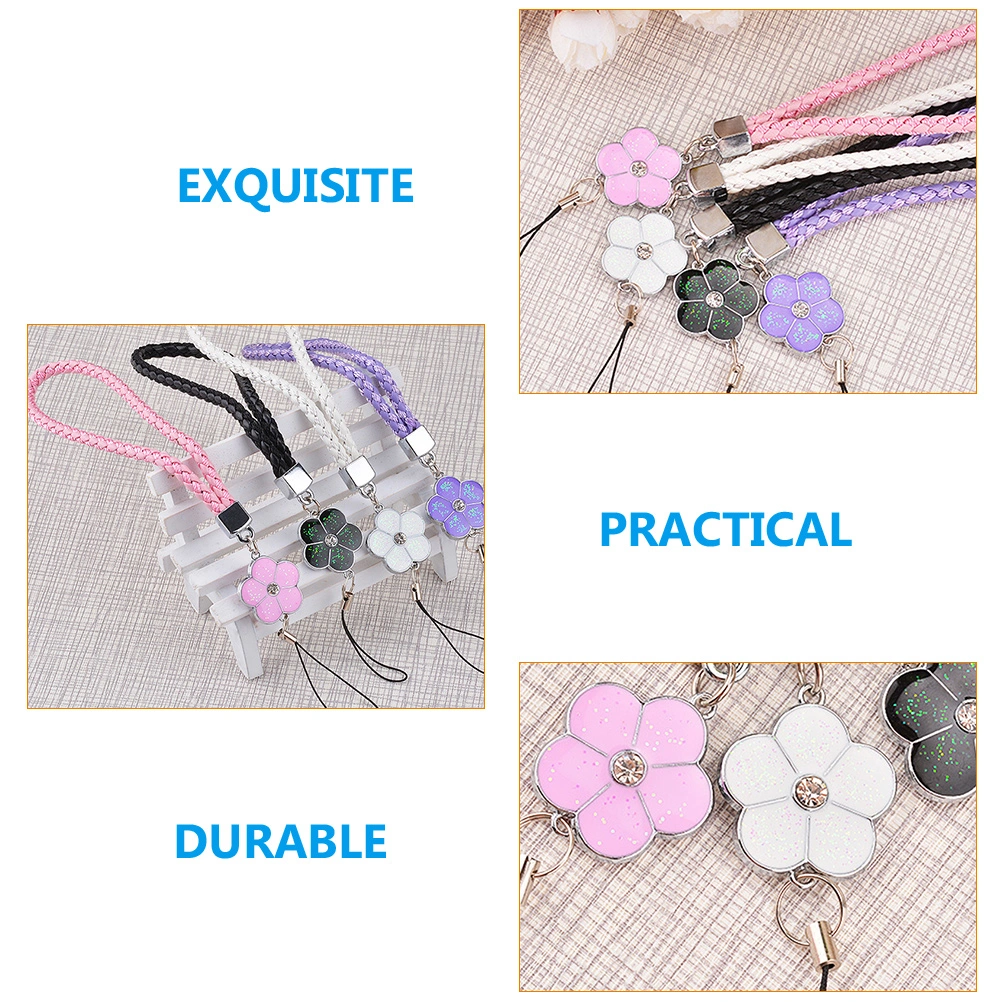 4pcs Mobile Phone Braided Lanyards Phone Braided Ropes Key Chain Ropes Phone Ropes