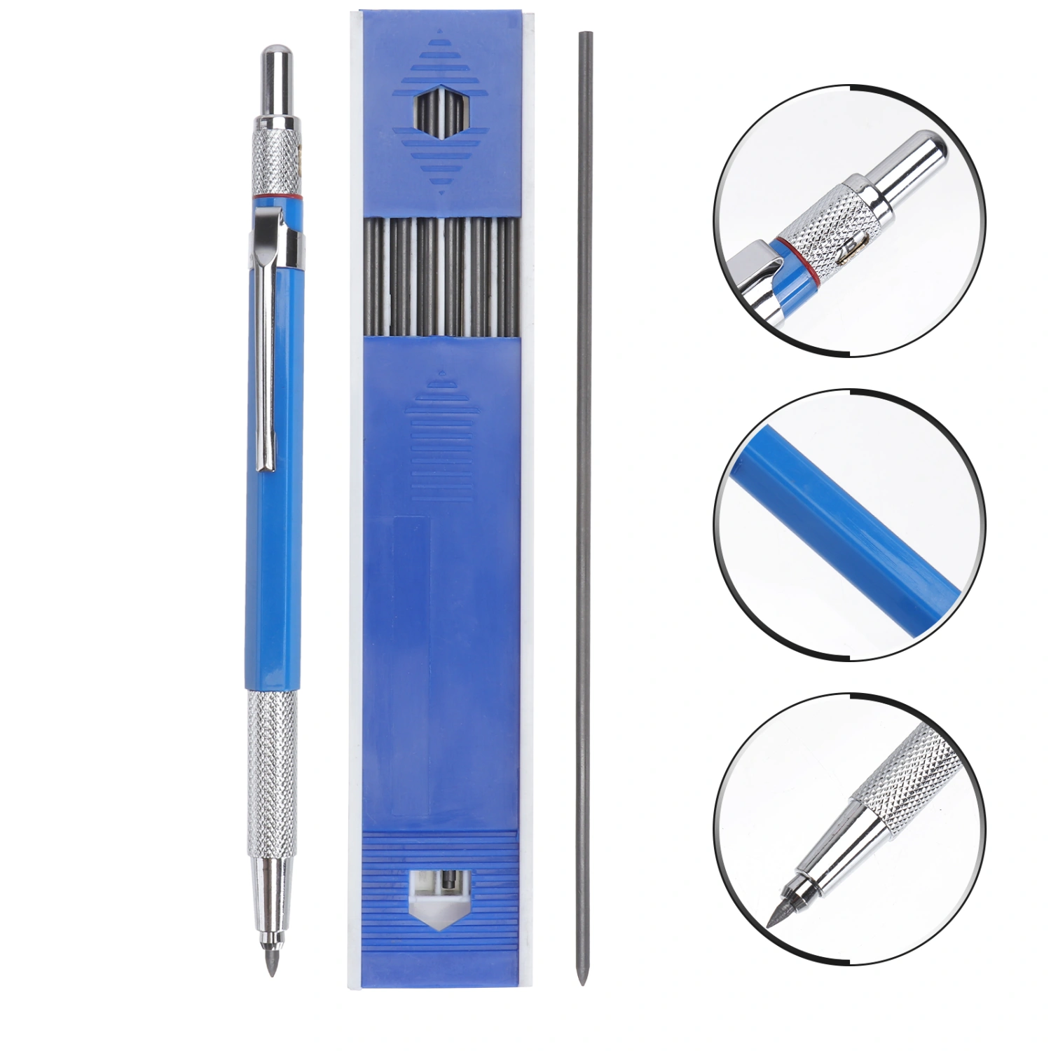 2 Sets of Good Quality 2.0 Drawing Engineer Marker Drawing Automatic Pencil Blue
