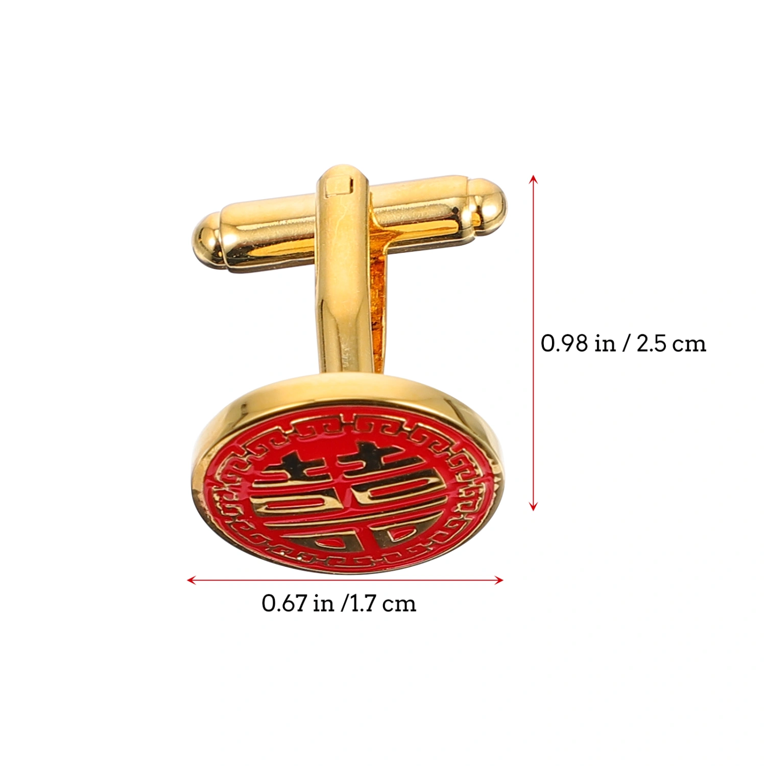 1 Pair Copper Cuff Links Chinese-style Cuff Links Groom Cuff Links Party Supply