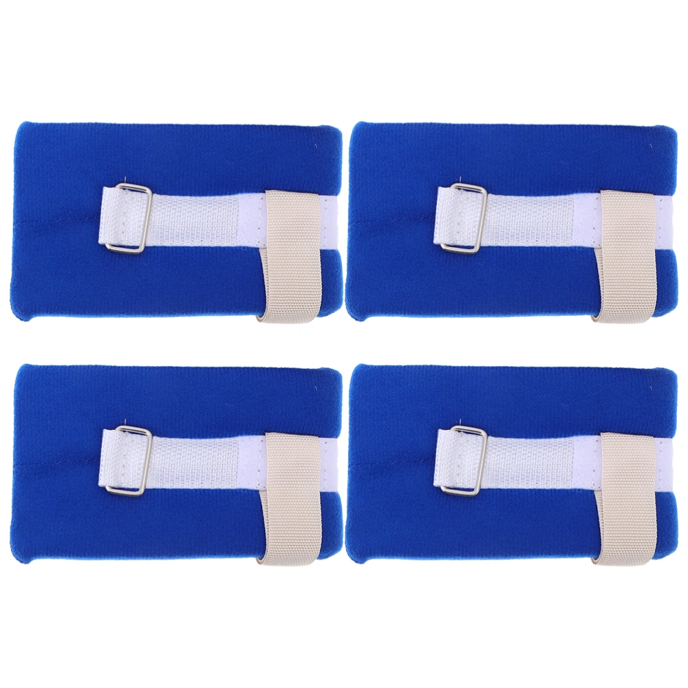 4Pcs Elderly Medical Bed Restraints Hospital Fall Prevention Bed Restraint Straps (Blue)