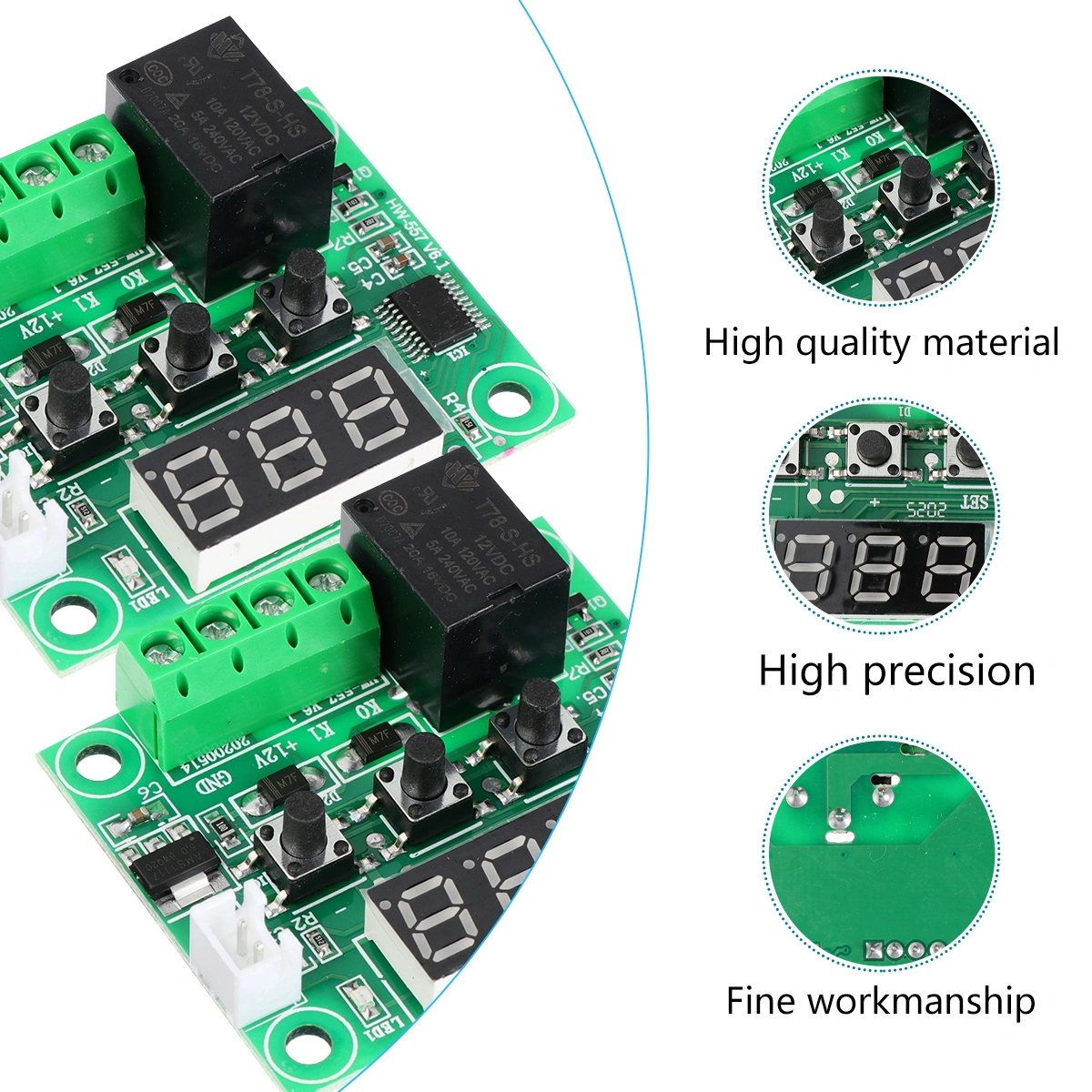 2pcs Electronic Thermostat Controller Micro Digital Temperature Control Board