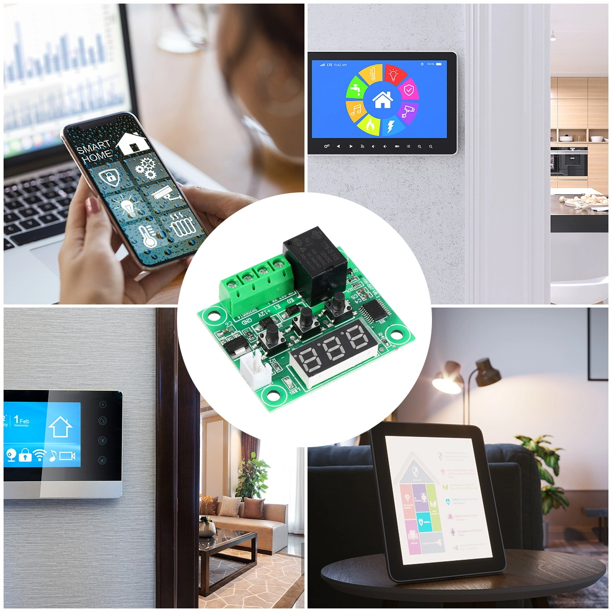 2pcs Electronic Thermostat Controller Micro Digital Temperature Control Board