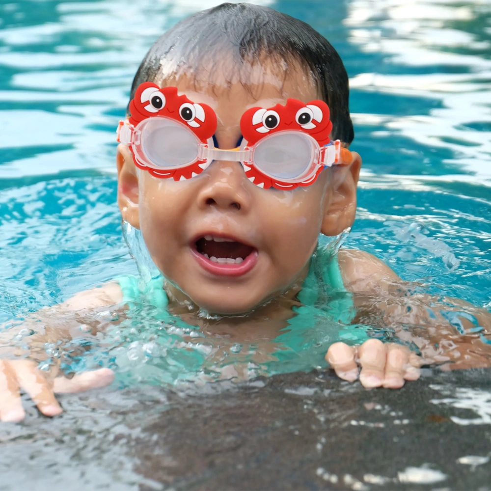 2 Pairs of Children Swimming Glasses Cartoon Swimming Goggles Anti-fog Eyewear