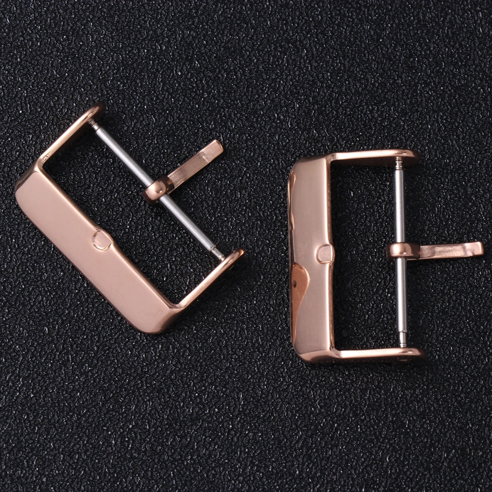 5PCS Stainless Steel Watch Strap Clasp Watch Band Buckle Wristwatch Accessories (20mm, Rose Gold)