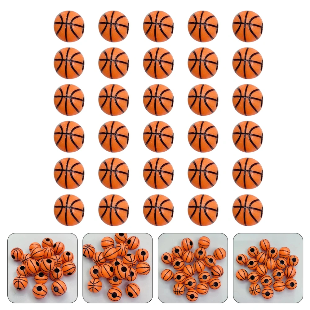 200Pcs DIY Handcrafted Beads Jewelry Bracelet DIY Basketball Beads Accessories