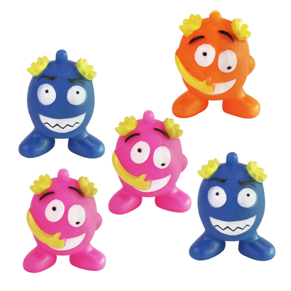 5pcs Creative Pet Sound Toy Teeth Cleaning Playing Toys Funny Pet Chew Toy (Random Color)