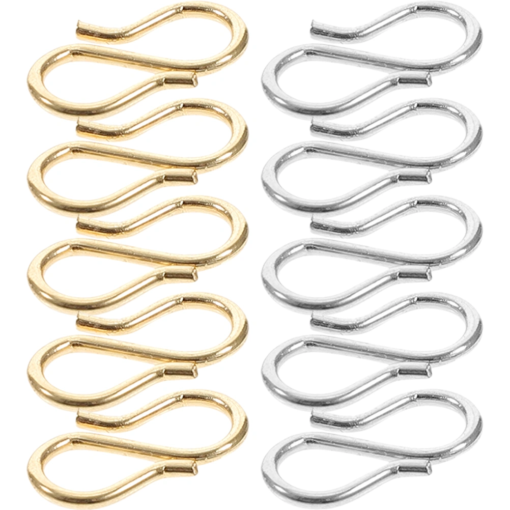 10pcs Jewelry Making Connector Buckle S-shape Diy Jewelry Making Buckle Clasps for Crafts