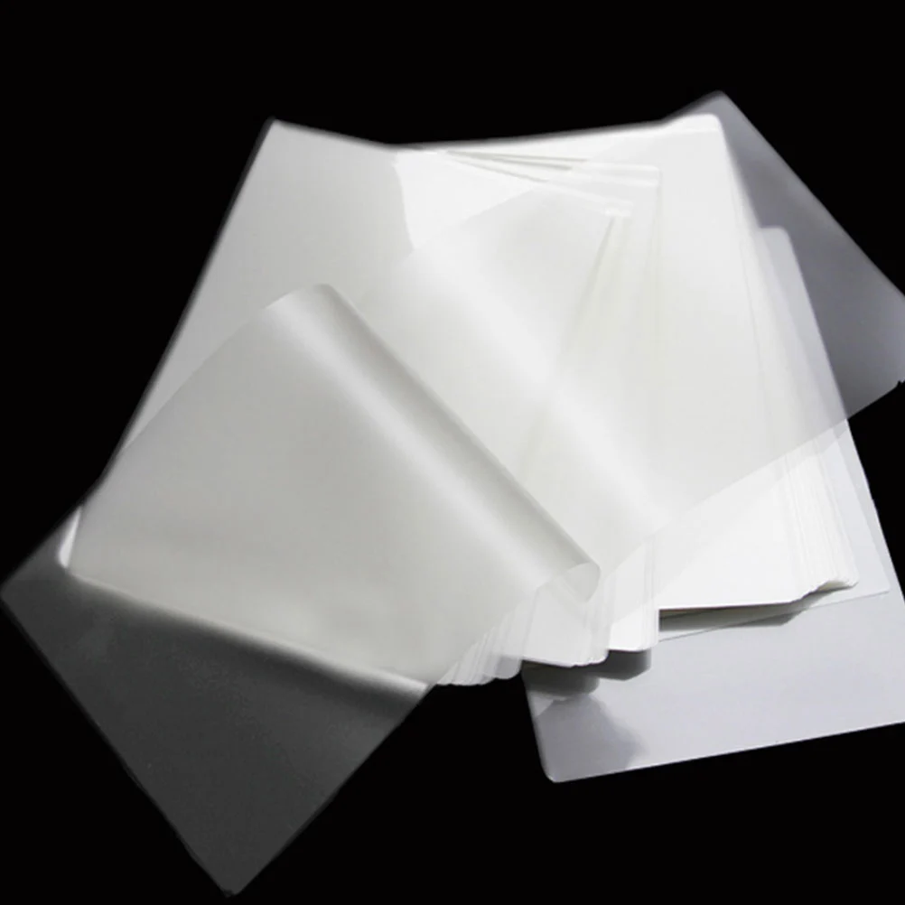 100 Pcs Clear Universal Thermal Laminating Sheets Pouches Photo Sealing Film Thermoplastic Sealing File Waterproof Protective Film for Home Office Store White (0.08mm, 5 Inch)