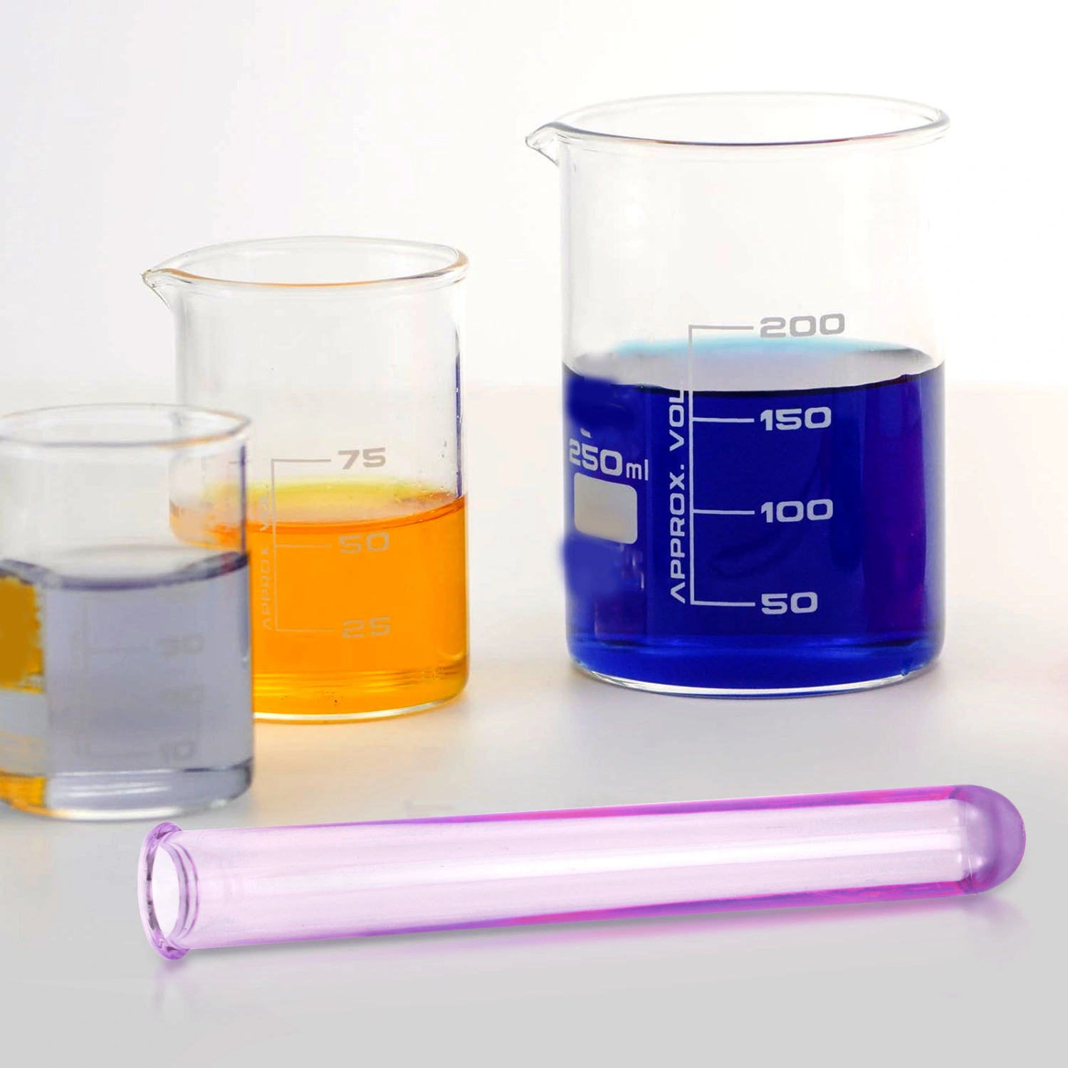 10Pcs Acrylic Sample Tubes Household Science Tubes Laboratory Chemical Tubes Laboratory Accessory