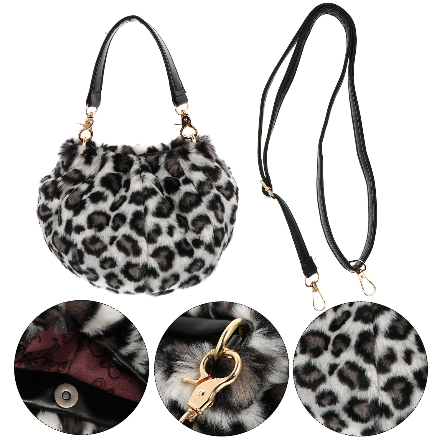 All-Match Women Shoulder Bag Plush Lady Cross Body Chic Shopping Tote Bag