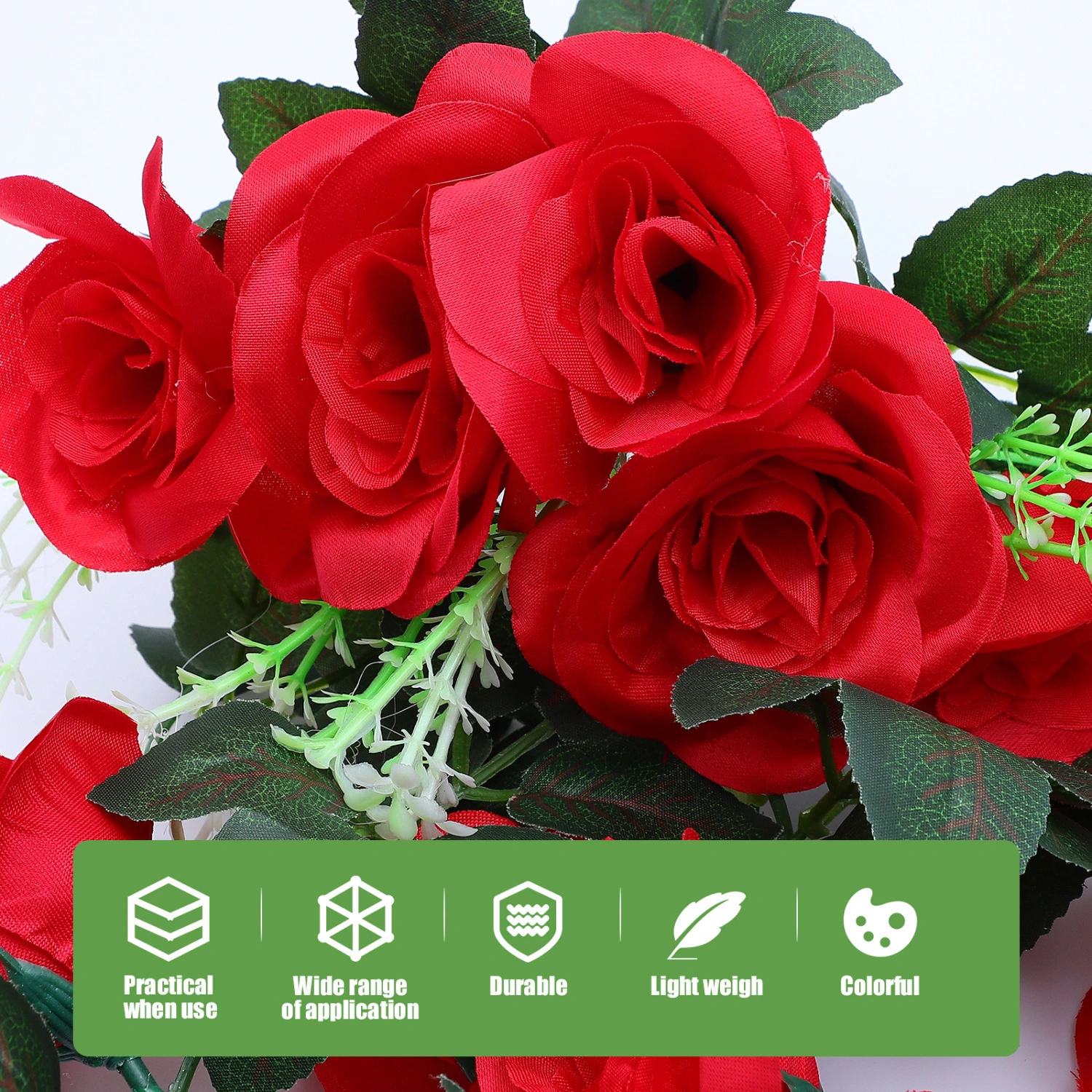 Rose Flower Hanging Vine Decorative Garland Simulation Flower Hanging Rattan