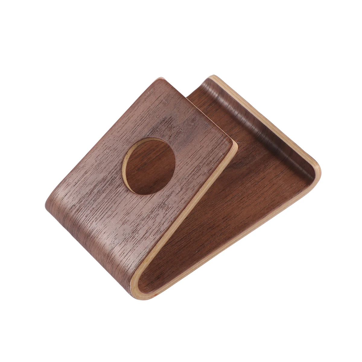 Portable Wooden Mobile Phone Stand Holder Bracket Support for Home Office (Walnut)