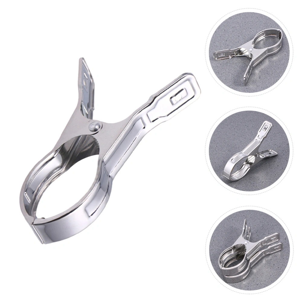 10pcs Large Stainless Steel Clips Hanger Clips Clothes Clamps with Magnetic