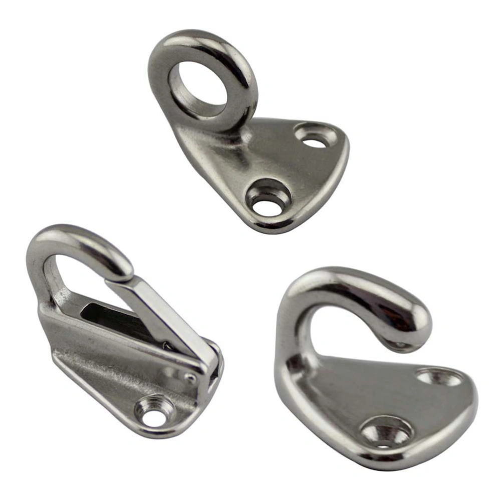 2pcs Yacht Stainless Steel Hooks Coat Collision Avoidance Hooks Clothing Hat Hooks (Ring Pattern)