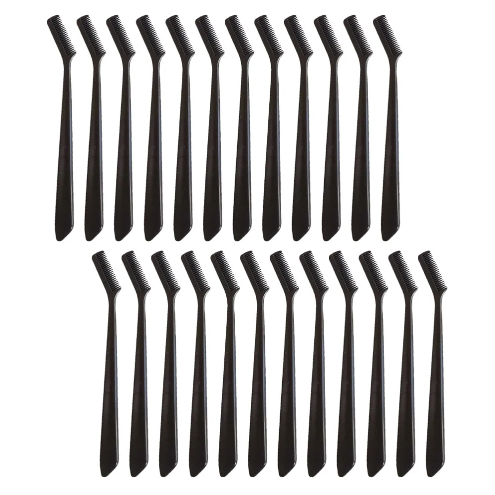 30Pcs Household Eyelash Combs Portable Eyelash Brushes Makeup Eyebrow Combs (Random Color)