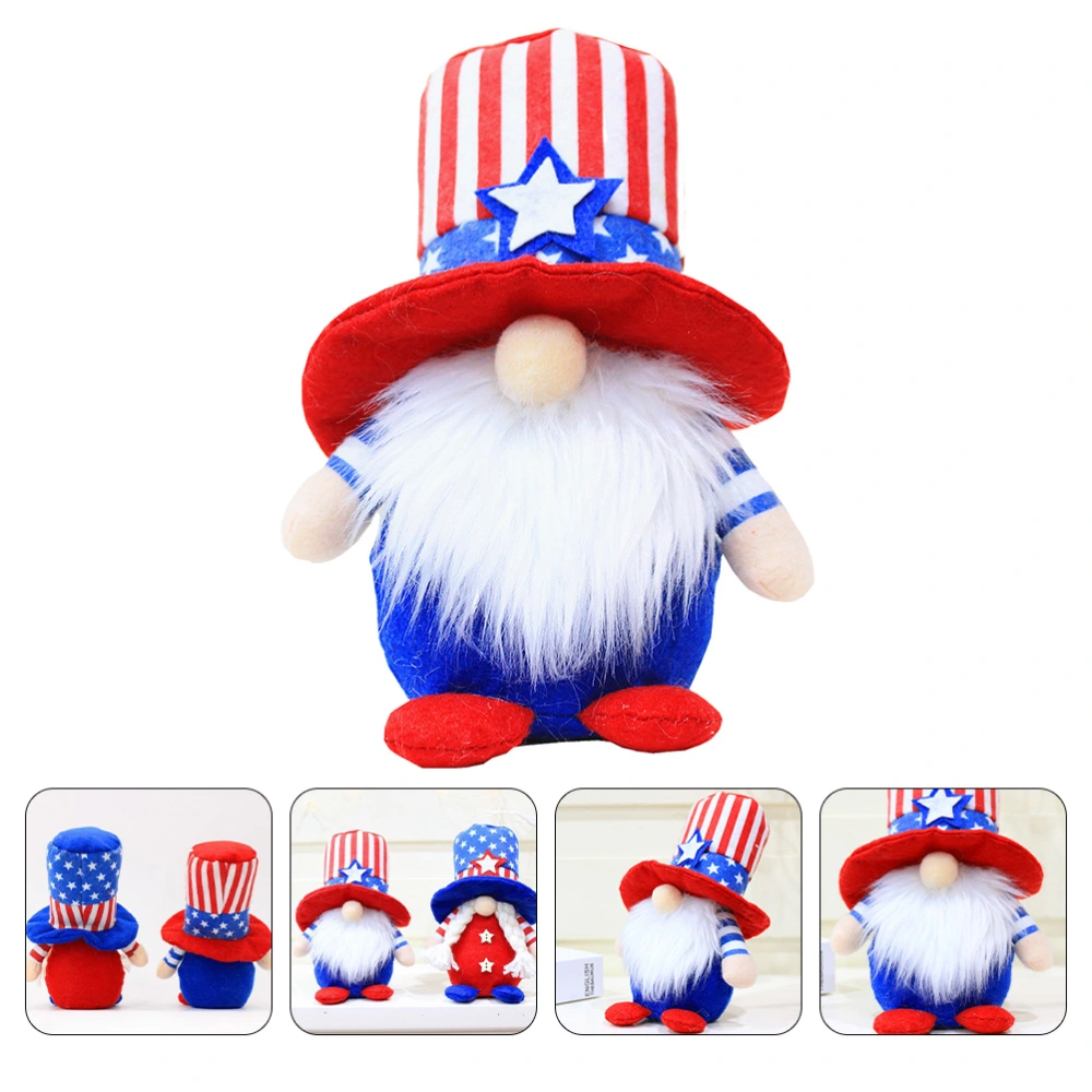 1Pc Independence Day Doll Dwarf Doll Adornment Decorative Doll Prop for Home