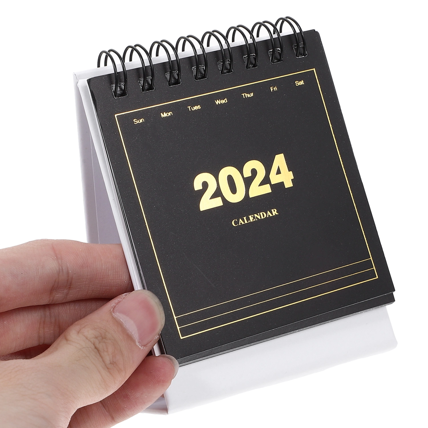 Mini Calendar 2024 Tabletop Small Calendar Decorative Desk Calendar English Calendar Desk Ornament