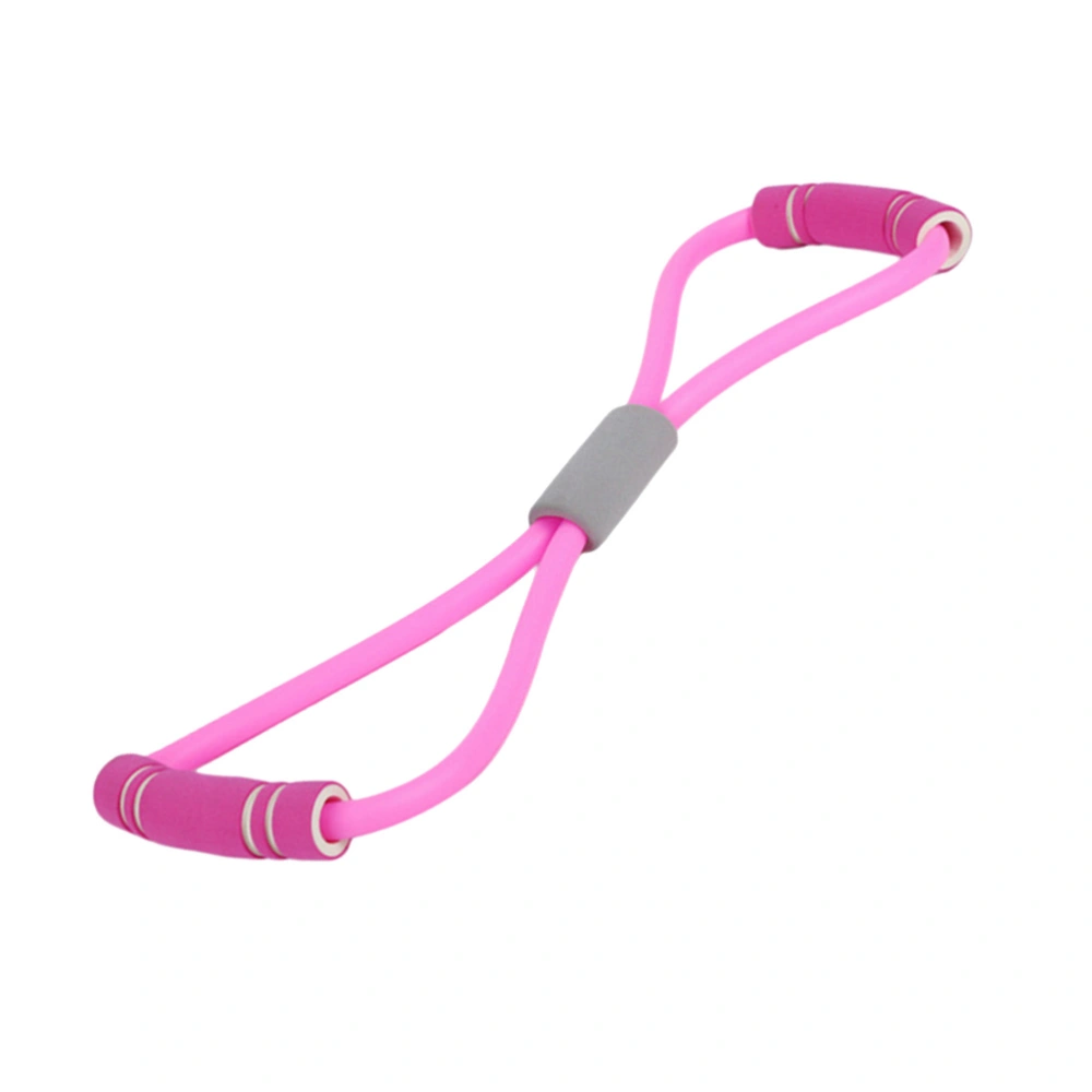 Flat Latex Elastic Resistance Band for Resistance Training Pilates and Physical Therapy (Pink)