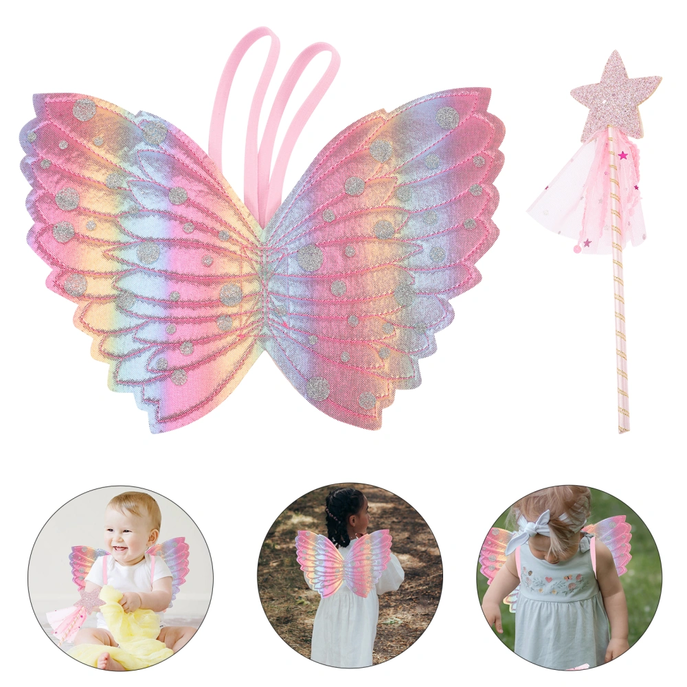 1 Set Fairy Wands Baby Girl Fairy Stick Adorable Angel Wing for Birthday Party