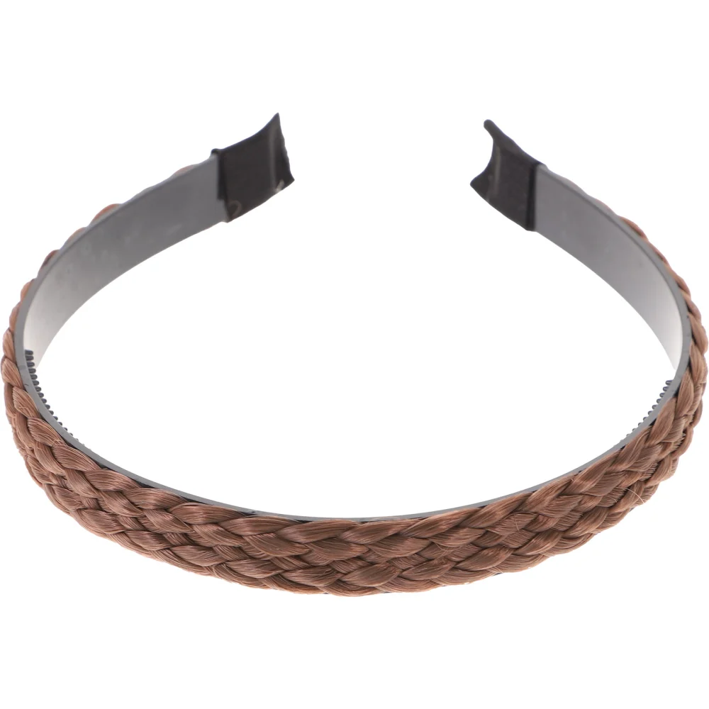 Braid Braided Hair Plaited Braided Headband Hair Accessioeies for Women Girls (Light Coffee)