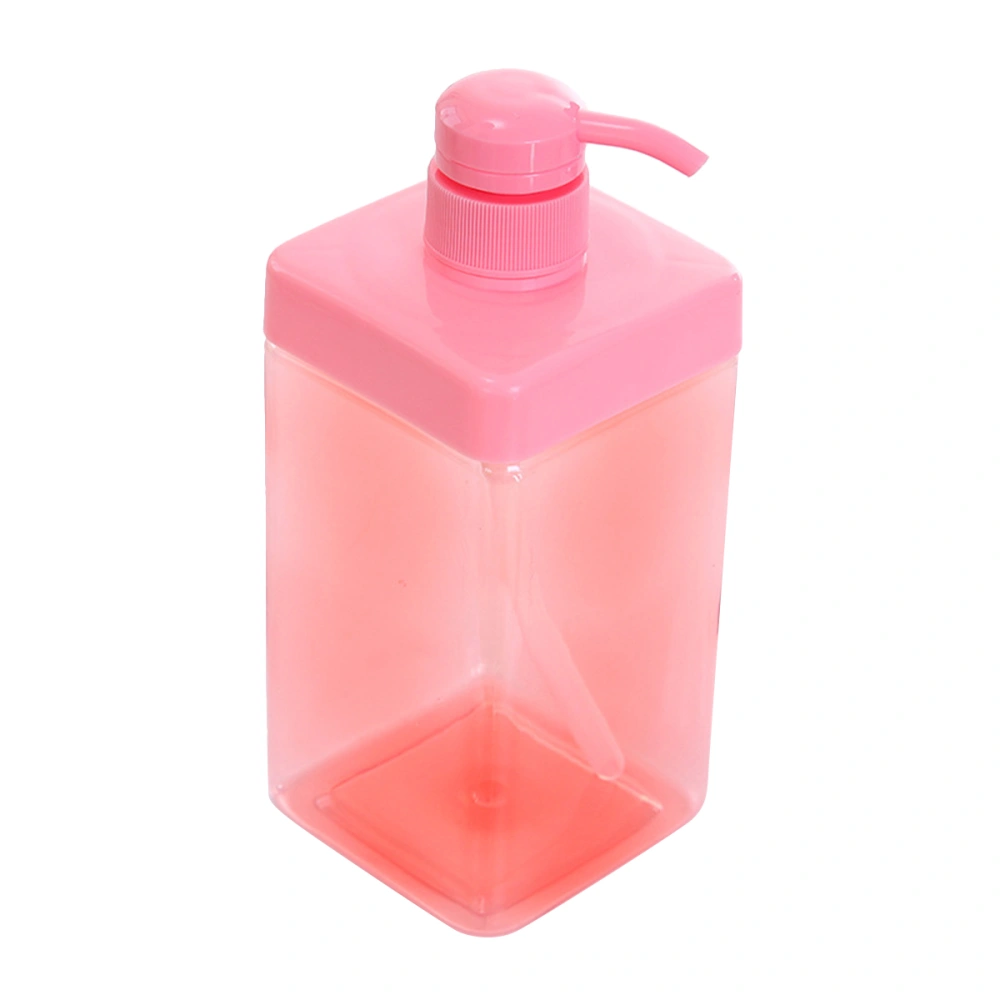 1pc Large Capacity Empty Bottle Lotion Bottle Emulsion Bottle Wash Shampoo Shower Gel Pump Bottle Portable Travel Bottle for Home Hotel Use (Pink)