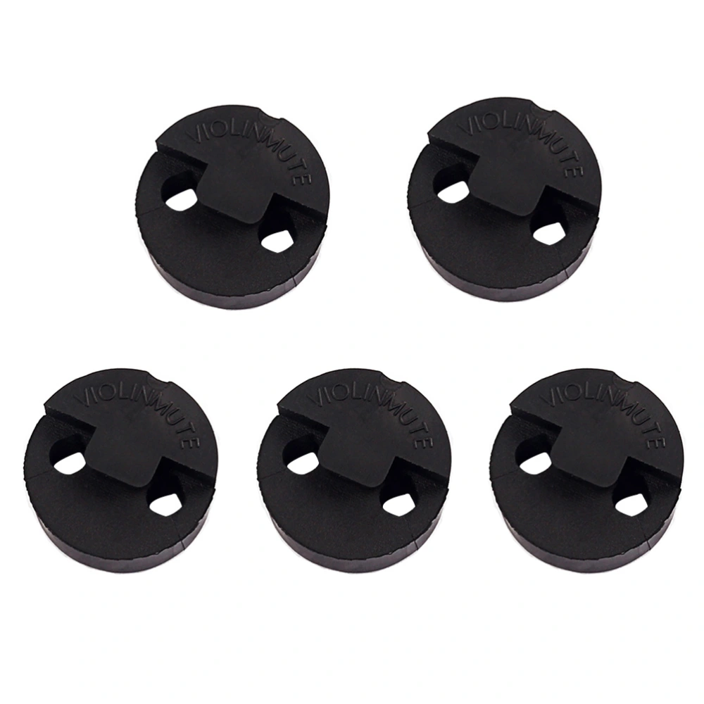 5pcs Rubber Violin Practice Mute Round Style Violin Mute Practice Silencer