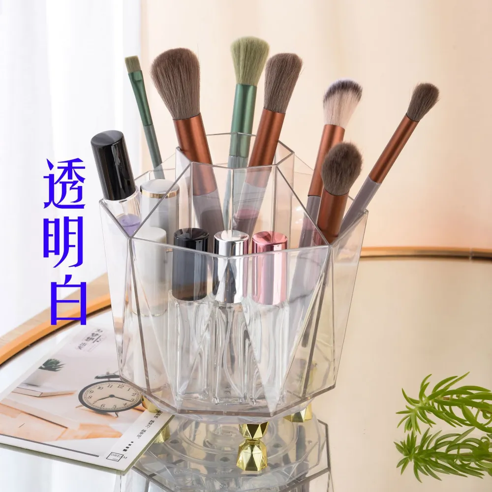 Rotating Makeup Brushes Holder Multi-functional Pencil Container Office Desk Organizer